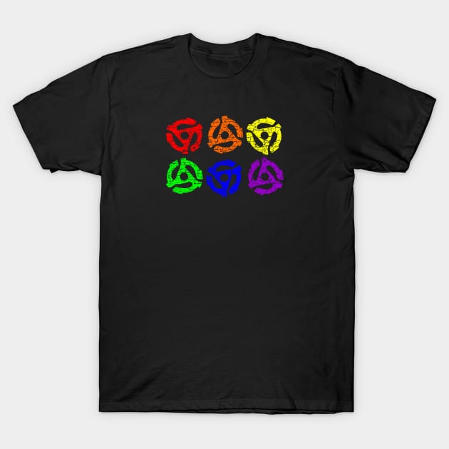 Rainbow 45 Adapters T-Shirt by Muzehack